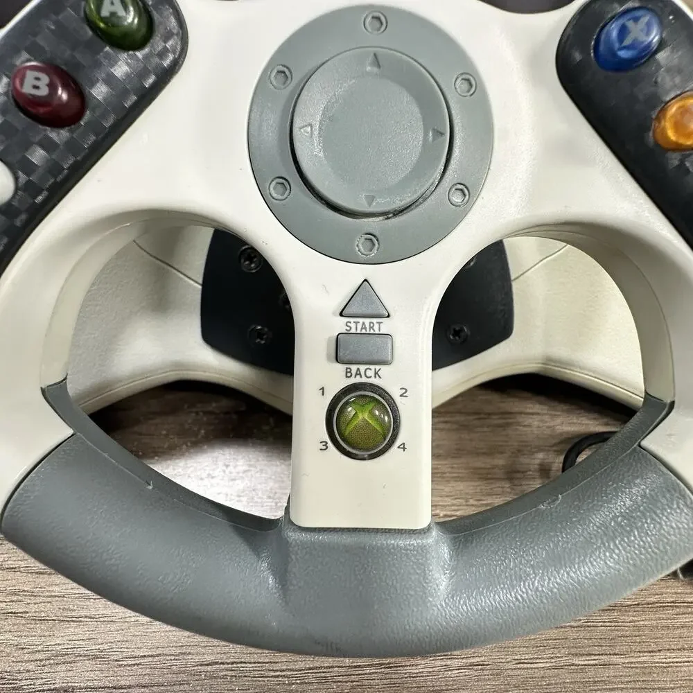 Mad Catz MC2 Xbox 360 Racing Wheel Controller Tested Works READ